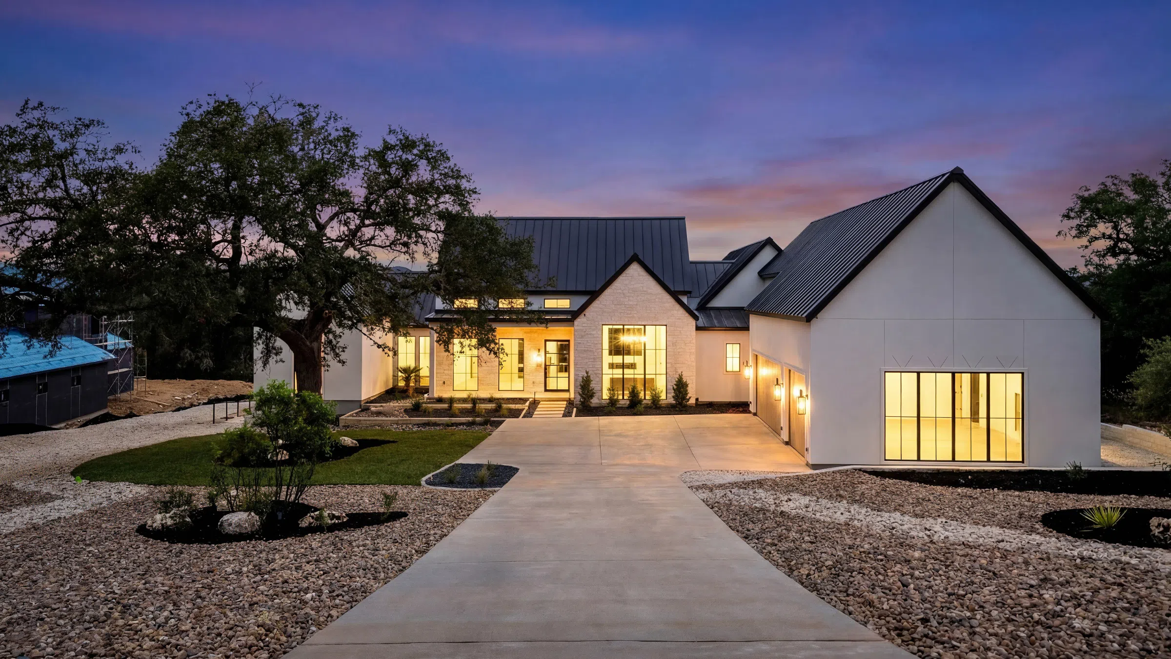 Custom luxury custom home with a farmhouse look