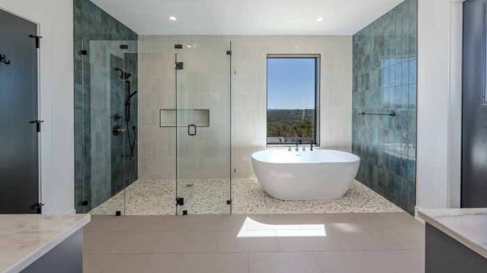 Spa-Style Primary Bathroom with Free-Standing Tub